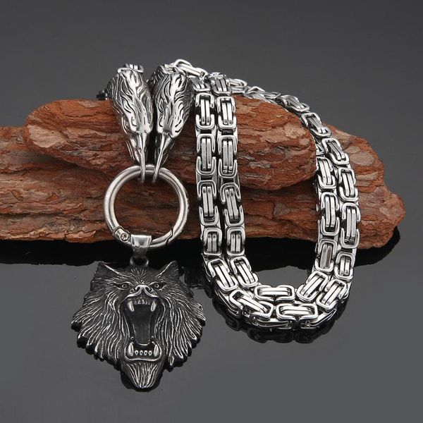 pendant necklaces eagle wolf head necklace men jewelry norse viking black stainless steel chain, Silver
pendant necklaces eagle wolf head necklace men jewelry norse viking black stainless steel chain, Silver