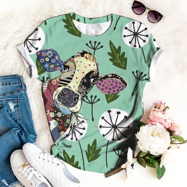women's t-shirt women short sleeve 3d animal print t shirt summer casual loose cute cow tshirts fashion female harajuku tees plus size, White
women's t-shirt women short sleeve 3d animal print t shirt summer casual loose cute cow tshirts fashion female harajuku tees plus size, White