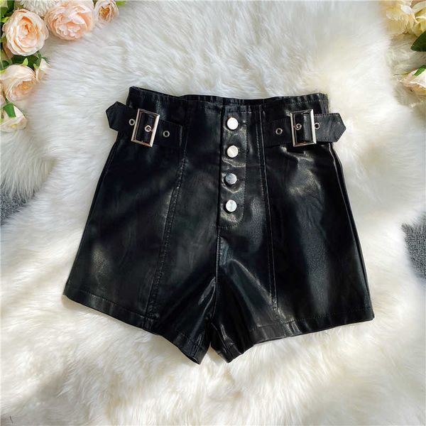 autumn winter women's shorts korean style solid color high waist wide leg leather slim bottoming female 210601, White;black
autumn winter women's shorts korean style solid color high waist wide leg leather slim bottoming female 210601, White;black