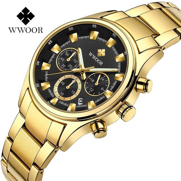 wristwatches wwoor 2021 men watches gold black watch waterproof chronograph mens wristwatch men's, Slivery;brown
wristwatches wwoor 2021 men watches gold black watch waterproof chronograph mens wristwatch men's, Slivery;brown