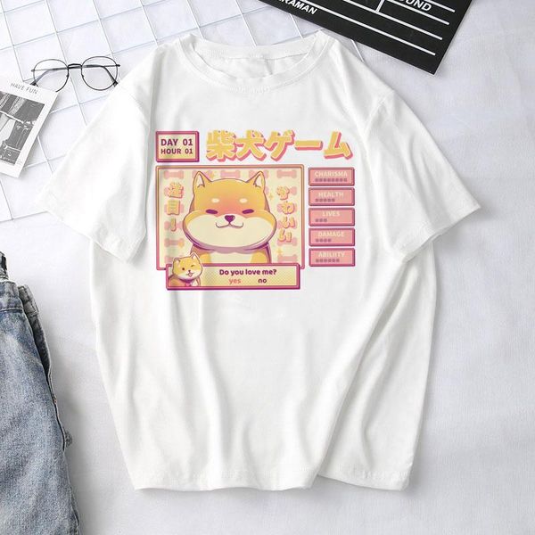 women's t-shirt aesthetic harajuku kawaii cute shiba inu doge t shirt print 2021 summer korean streetwear chic casual tshirt, White
women's t-shirt aesthetic harajuku kawaii cute shiba inu doge t shirt print 2021 summer korean streetwear chic casual tshirt, White