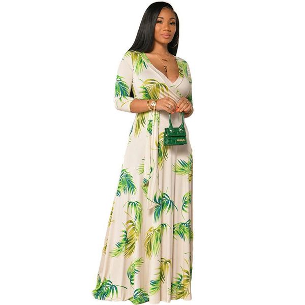casual dresses autumn sashes 3/4 sleeve v neck high waist floral print wrap maxi dress classy tropical beach vacation party flowy 2021, Black;gray
casual dresses autumn sashes 3/4 sleeve v neck high waist floral print wrap maxi dress classy tropical beach vacation party flowy 2021, Black;gray