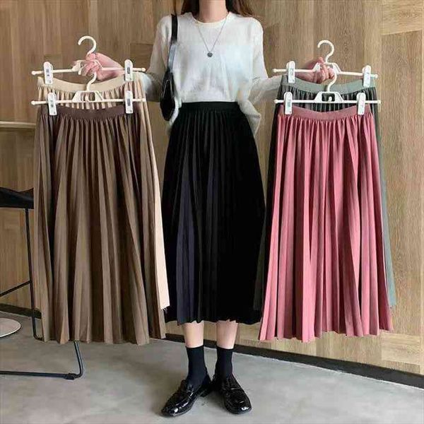 spring summer pleated skirt japan preppy style loose elastic high-waisted skirt for women midi skirts black jupe femme
spring summer pleated skirt japan preppy style loose elastic high-waisted skirt for women midi skirts black jupe femme