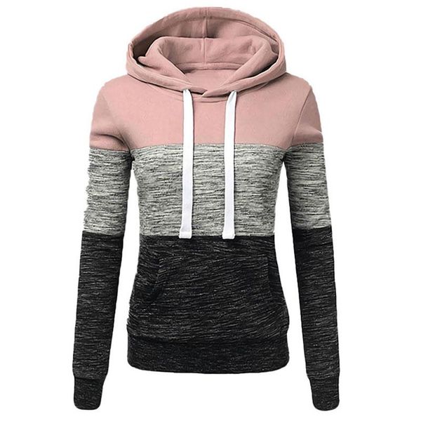 women's hoodies & sweatshirts women autumn winter long sleeve hoody ladies pink pocket patchwork hooded sweatshirt female outwear, Black
women's hoodies & sweatshirts women autumn winter long sleeve hoody ladies pink pocket patchwork hooded sweatshirt female outwear, Black