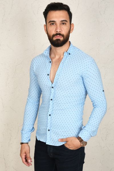 Light Blue 100 Cotton Normal Mould Male Shirt Dot Pattern Long Four Seasons Clothing 2002801 7ayf, White;black
Light Blue 100 Cotton Normal Mould Male Shirt Dot Pattern Long Four Seasons Clothing 2002801 7ayf, White;black