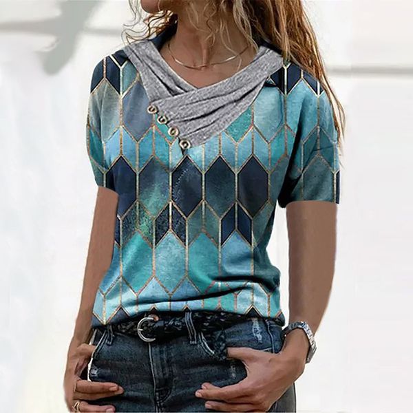 new women vintage patchwork short sleeve blouse 2021 summer fashion elegant v-neck diamond print loose pullovers streetwears 770d, White
new women vintage patchwork short sleeve blouse 2021 summer fashion elegant v-neck diamond print loose pullovers streetwears 770d, White