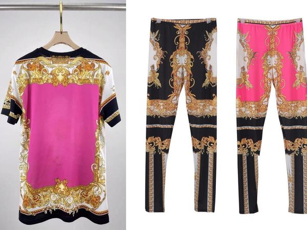 baroque style two piece pants starfish print t-shirt(jumpsuits) + leggings, White
baroque style two piece pants starfish print t-shirt(jumpsuits) + leggings, White