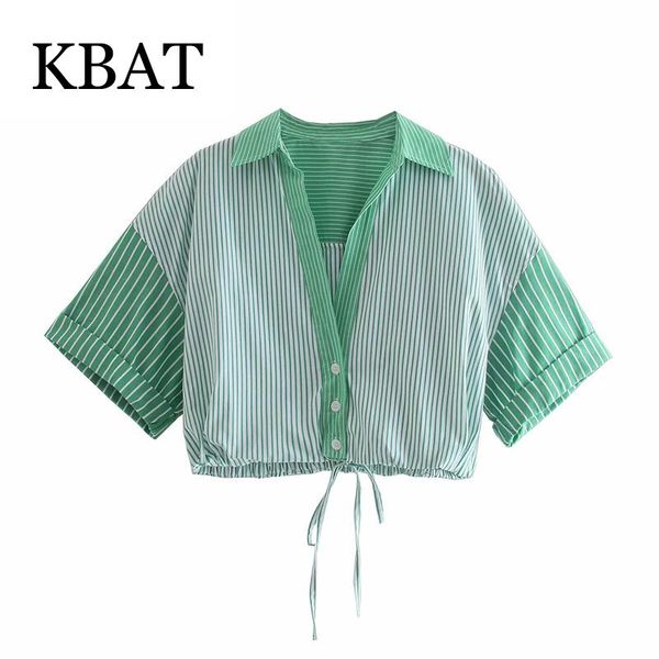 women's blouses & shirts kbat women striped shirt 2021 vintage short sleeve cropped adjustable tie elastic hem female patchwork blouse, White
women's blouses & shirts kbat women striped shirt 2021 vintage short sleeve cropped adjustable tie elastic hem female patchwork blouse, White
