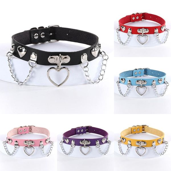 chokers punk pu leather love charm chain tassel collar choker necklace for women party gift fashion jewelry m29, Golden;silver
chokers punk pu leather love charm chain tassel collar choker necklace for women party gift fashion jewelry m29, Golden;silver