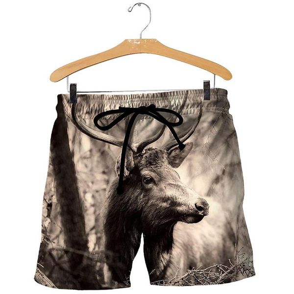 men's shorts deer 3d full print and women's casual beach fashion street hip-hop, White;black
men's shorts deer 3d full print and women's casual beach fashion street hip-hop, White;black