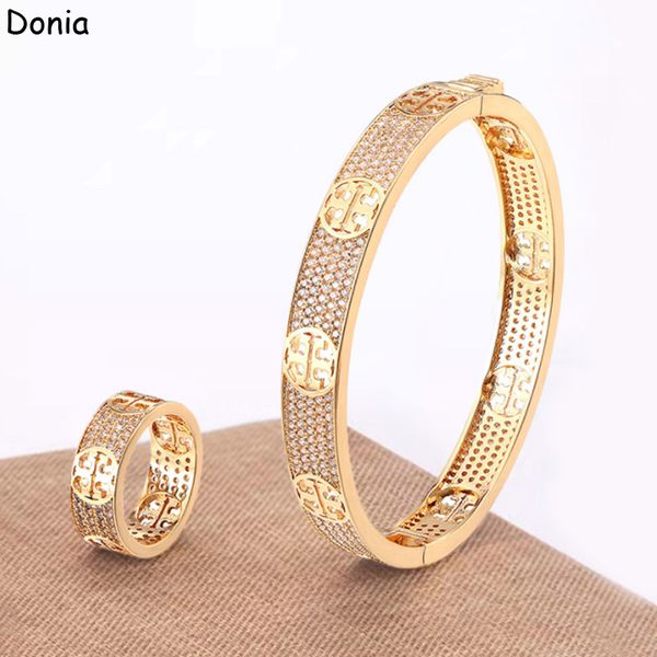 donia jewelry luxury bangle european and american fashion cross copper micro-inlaid zircon bracelet ring set lady designer, Black
donia jewelry luxury bangle european and american fashion cross copper micro-inlaid zircon bracelet ring set lady designer, Black
