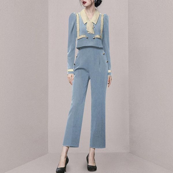women's two piece pants women long two-piece set female autumn elegant sleeves ladies pullover +high waist trousers suit profession, White
women's two piece pants women long two-piece set female autumn elegant sleeves ladies pullover +high waist trousers suit profession, White