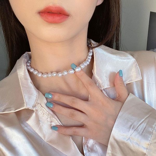 chokers fashion girl natural pearl necklace women vintage trend contracted elegant geometric irregular collarbone chain jewelry, Golden;silver
chokers fashion girl natural pearl necklace women vintage trend contracted elegant geometric irregular collarbone chain jewelry, Golden;silver