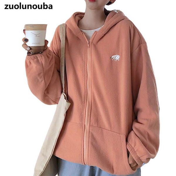women's hoodies & sweatshirts 2021 korean loose casual ladies hoodie lazy wind polar fleece zipper women coat harajuku cartoon embroide, Black
women's hoodies & sweatshirts 2021 korean loose casual ladies hoodie lazy wind polar fleece zipper women coat harajuku cartoon embroide, Black