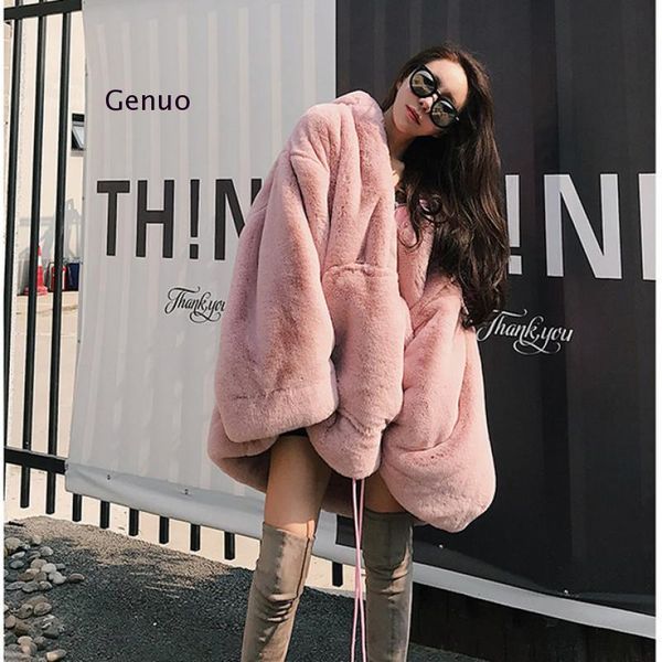 women's fur & faux winter women thick warm long hoodies female fashion style hooded pink sweatshirt, Black
women's fur & faux winter women thick warm long hoodies female fashion style hooded pink sweatshirt, Black