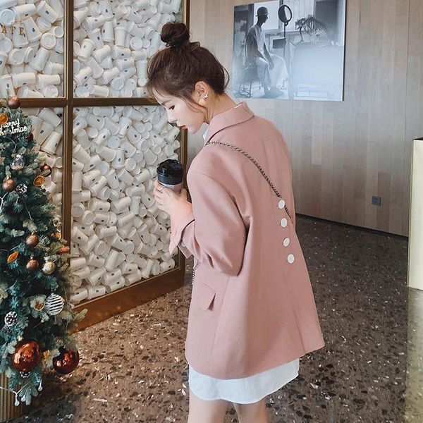 women's suits & blazers women 2021 spring autumn casual blazer jacket office lady double breasted female work suit coat slim outerwear, White;black
women's suits & blazers women 2021 spring autumn casual blazer jacket office lady double breasted female work suit coat slim outerwear, White;black