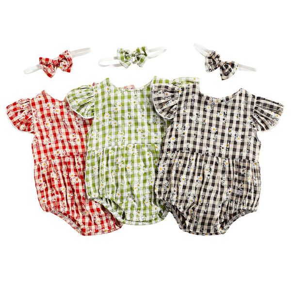 jumpsuits baby girls floral plaid ruffles sleeve romper+headband 2pcs toddler kids jumpsuit infant summer sunsuit outfits, Blue
jumpsuits baby girls floral plaid ruffles sleeve romper+headband 2pcs toddler kids jumpsuit infant summer sunsuit outfits, Blue