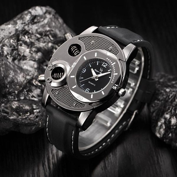 wristwatches lolia luxury v8 watch men retro design silica gel band analog quartz wrist watches male clock relogio masculino reloj hombre, Slivery;brown 
wristwatches lolia luxury v8 watch men retro design silica gel band analog quartz wrist watches male clock relogio masculino reloj hombre, Slivery;brown