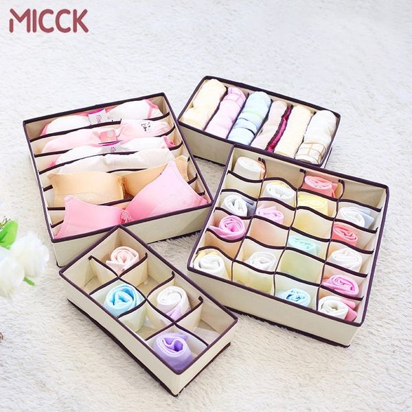 micck 4pcs non-woven underwear organizer storage box fodabe ties socks bra der coset organizer separator storage container
micck 4pcs non-woven underwear organizer storage box fodabe ties socks bra der coset organizer separator storage container