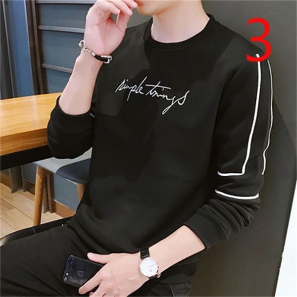 Men's 2021 Long-sleeved T-shirt Cotton New Korean Version the Trend of Autumn Shirt 3YDZ, White;black
Men's 2021 Long-sleeved T-shirt Cotton New Korean Version the Trend of Autumn Shirt 3YDZ, White;black