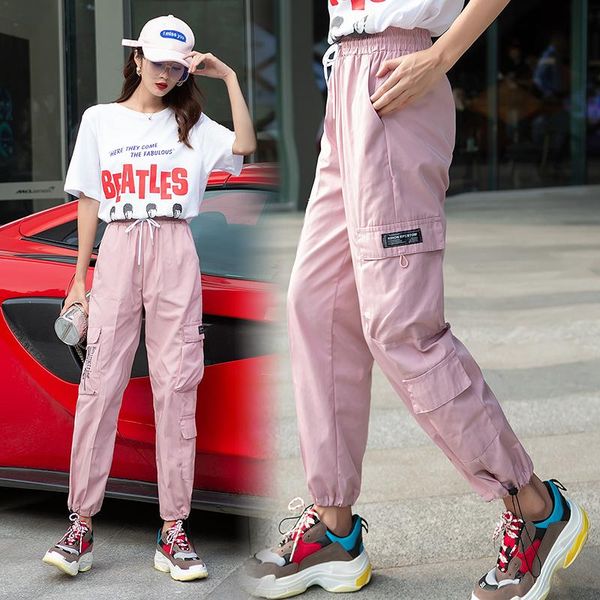 women's pants & capris 2021 thin women sweatpants elastic waist drawstring harajuku femme sweet student casual clothing, Black;white
women's pants & capris 2021 thin women sweatpants elastic waist drawstring harajuku femme sweet student casual clothing, Black;white