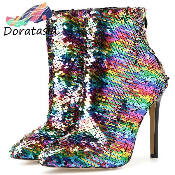 boots doratasia ins shining bling ankle shoes thin high heels evening women cool party dress colorful, Black
boots doratasia ins shining bling ankle shoes thin high heels evening women cool party dress colorful, Black