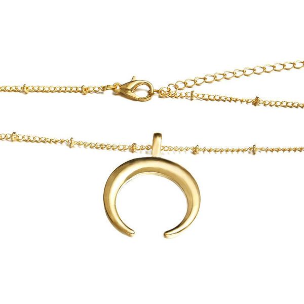 chains retro simple crescent clavicle chain niche design smooth ox horn necklace ins style geometric women's, Silver
chains retro simple crescent clavicle chain niche design smooth ox horn necklace ins style geometric women's, Silver