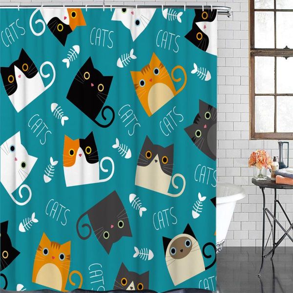 shower curtains polyester curtain cartoon cute cat bathroom item waterproof &12 hook
shower curtains polyester curtain cartoon cute cat bathroom item waterproof &12 hook