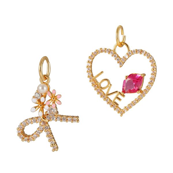 heart charms for jewelry making bulk supplies gold bowknot pendant diy earring necklace accessories copper zircon 5mm hole, Bronze;silver
heart charms for jewelry making bulk supplies gold bowknot pendant diy earring necklace accessories copper zircon 5mm hole, Bronze;silver
