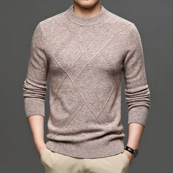 2021 new 100% pure autumn wool sweater and winter thick knitted or crocheted, men's middle-aged sweater, round-neck sweatera9c1, White;black
2021 new 100% pure autumn wool sweater and winter thick knitted or crocheted, men's middle-aged sweater, round-neck sweatera9c1, White;black