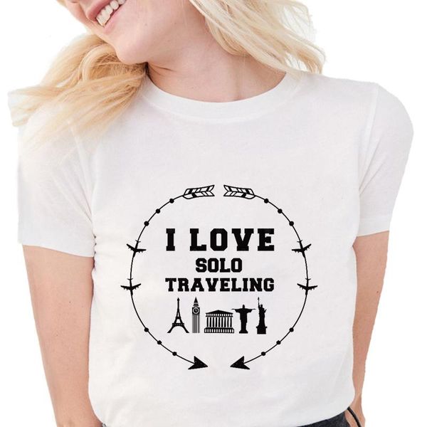 women's t-shirt i love solo traveling t-shirts women travel alone print letter graphic tees casual soft cotton white
women's t-shirt i love solo traveling t-shirts women travel alone print letter graphic tees casual soft cotton white