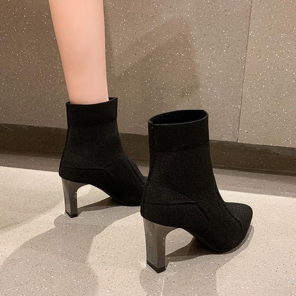 boots women high heels stretch fabric shoes slip-on 2021 autumn thin dress fashion pumps designer female, Black
boots women high heels stretch fabric shoes slip-on 2021 autumn thin dress fashion pumps designer female, Black