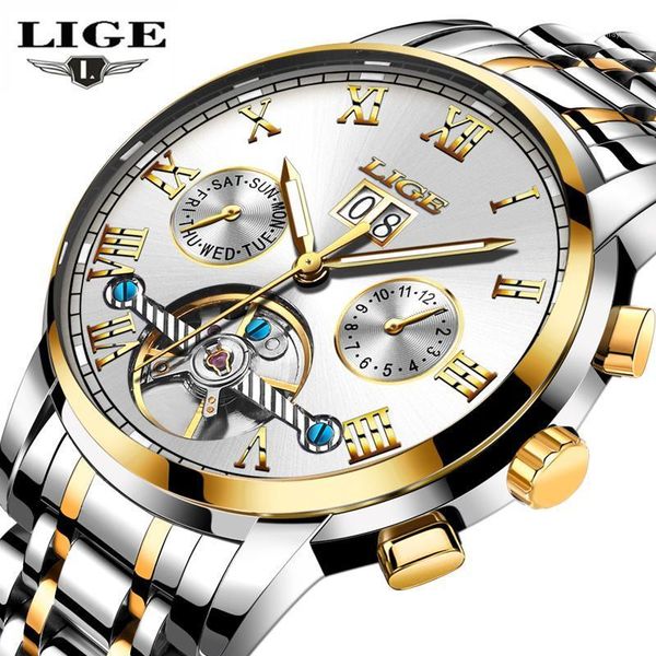 mens watches lige automatic machinery full steel watch men fashion casual waterproof clock relogio masculino wristwatches, Slivery;brown
mens watches lige automatic machinery full steel watch men fashion casual waterproof clock relogio masculino wristwatches, Slivery;brown