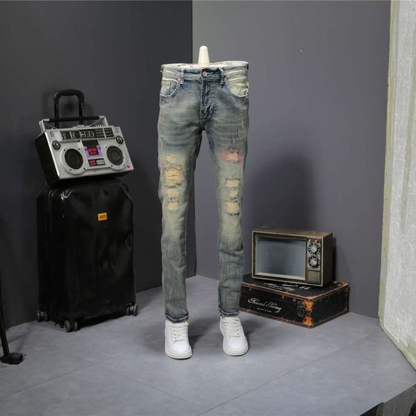 autumn and winter jeans men's nostalgic leisure slim small straight long pants hole patch fashion youth, Blue
autumn and winter jeans men's nostalgic leisure slim small straight long pants hole patch fashion youth, Blue