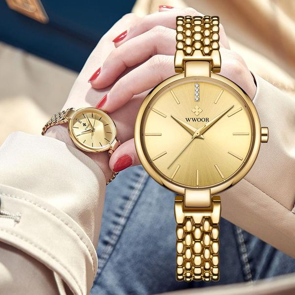 wristwatches wwoor fashion womens watches ladies gold bracelet watch steel strap casual quartz wrist clocks waterproof relogio feminino, Slivery;brown
wristwatches wwoor fashion womens watches ladies gold bracelet watch steel strap casual quartz wrist clocks waterproof relogio feminino, Slivery;brown