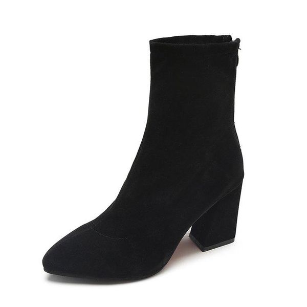 boots women autumn winter flock ankle slip-on round toe square heel solid casual black camel booties size 35-43
boots women autumn winter flock ankle slip-on round toe square heel solid casual black camel booties size 35-43