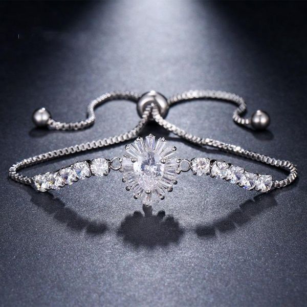 link, chain ekopdee luxury flower design zircon bracelet for women elegant sliver color cubic zirconia bracelets bride wedding jewelry, Black
link, chain ekopdee luxury flower design zircon bracelet for women elegant sliver color cubic zirconia bracelets bride wedding jewelry, Black