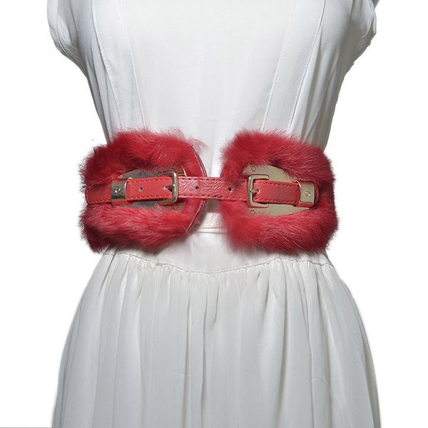 new women's rabbit hair elastic waist cover women's fashion versatile double pin button plush decoration ultra wide belt, Black;brown
new women's rabbit hair elastic waist cover women's fashion versatile double pin button plush decoration ultra wide belt, Black;brown