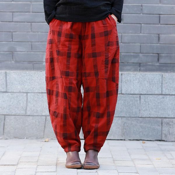 women's pants & capris johnature women plaid red warm cotton linen plus trouser 2021 winter vintage casual loose patchwork, Black;white
women's pants & capris johnature women plaid red warm cotton linen plus trouser 2021 winter vintage casual loose patchwork, Black;white