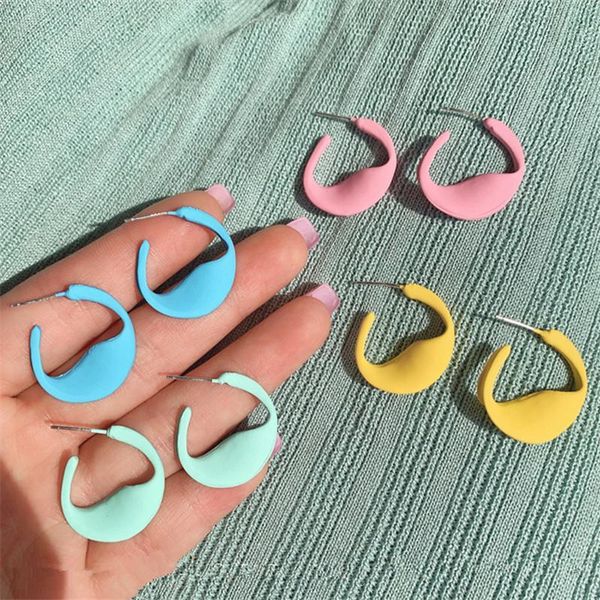 hoop & huggie aomu 2021 fashion simple travel essential metal curved earrings geometric irregular candy color personality for women, Golden;silver
hoop & huggie aomu 2021 fashion simple travel essential metal curved earrings geometric irregular candy color personality for women, Golden;silver