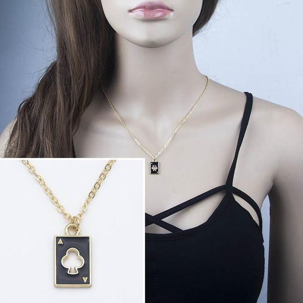 chains necklace woman poker necklaces men chain ladies club a pendant girls jewelry fashion trendy vintage zinc alloy black halskette, Silver
chains necklace woman poker necklaces men chain ladies club a pendant girls jewelry fashion trendy vintage zinc alloy black halskette, Silver