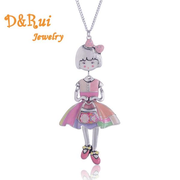 pendant necklaces cute girl necklace with princess dress lovely doll drip enamel charm 2021 fashion vintage jewelry long chain, Silver
pendant necklaces cute girl necklace with princess dress lovely doll drip enamel charm 2021 fashion vintage jewelry long chain, Silver