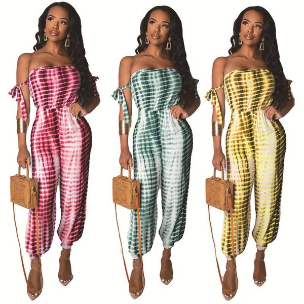 women's jumpsuits & rompers striped tie dye print strapless jumpsuit women off shoulder bow summer romper streetwear party club female, Black;white
women's jumpsuits & rompers striped tie dye print strapless jumpsuit women off shoulder bow summer romper streetwear party club female, Black;white