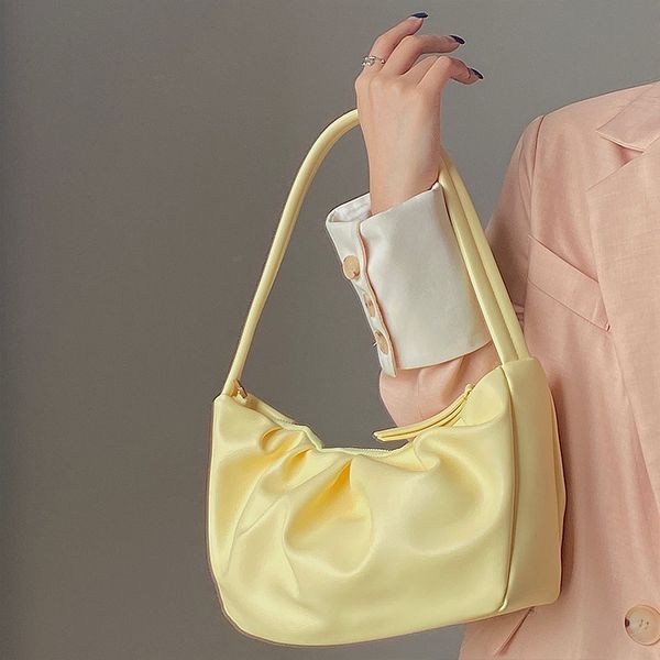 ladies hand bag folds design women shoulder bag 2021 elegant solid color female travel handbags pu leather totes yellow wallet
ladies hand bag folds design women shoulder bag 2021 elegant solid color female travel handbags pu leather totes yellow wallet