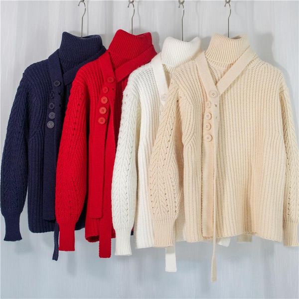 women's sweaters autumn winter turtleneck sweater women knitted loose casual thick solid long sleeve lace up warm ladies pullover 2021, White;black
women's sweaters autumn winter turtleneck sweater women knitted loose casual thick solid long sleeve lace up warm ladies pullover 2021, White;black