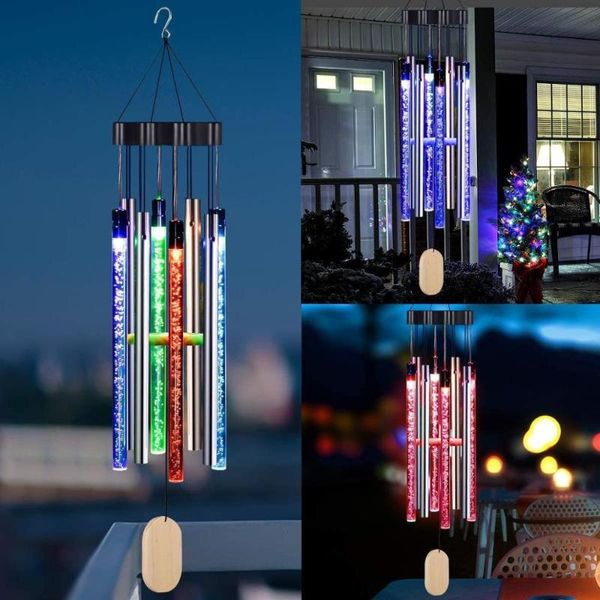 adewel solar powered musical wind chimes colorful bubble column wind chime garden decoration landscape light for home decor
adewel solar powered musical wind chimes colorful bubble column wind chime garden decoration landscape light for home decor