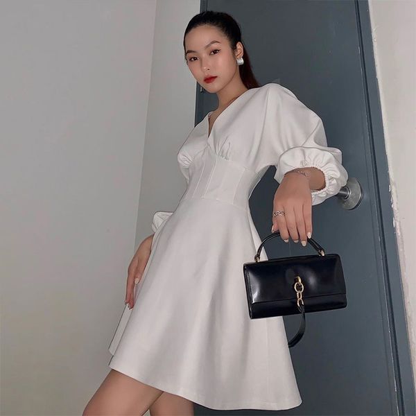 women v neck slim long sleeve mini dress fashion chic solid bodycon ruched casual dress female 2021 new party dresses, Black;gray
women v neck slim long sleeve mini dress fashion chic solid bodycon ruched casual dress female 2021 new party dresses, Black;gray