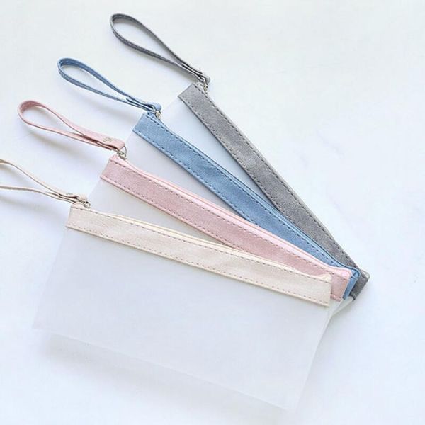 1pcs new simple portable pencil holder translucent pu pencil case stationery storage organizer bag school office supply
1pcs new simple portable pencil holder translucent pu pencil case stationery storage organizer bag school office supply