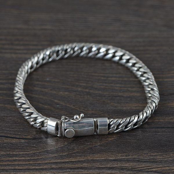 other bracelets s925 silver antique thai chain men's fashion knitting craft smooth buckle bracelet, Golden;silver
other bracelets s925 silver antique thai chain men's fashion knitting craft smooth buckle bracelet, Golden;silver