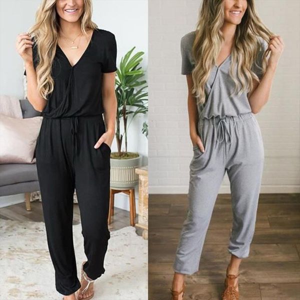 short sleeve long summer women rompers fashion black trousers beach coveralls female frock, Black;white
short sleeve long summer women rompers fashion black trousers beach coveralls female frock, Black;white